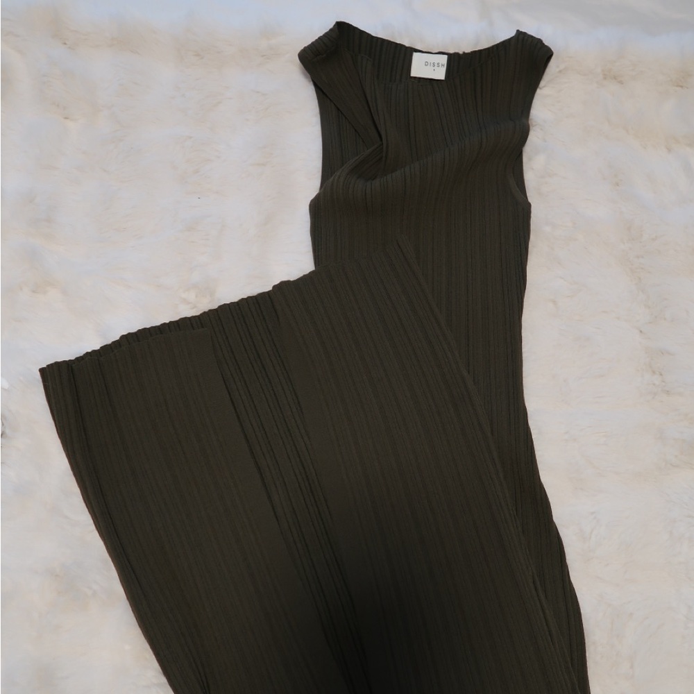 DISSH Olive Green Ribbed Dress